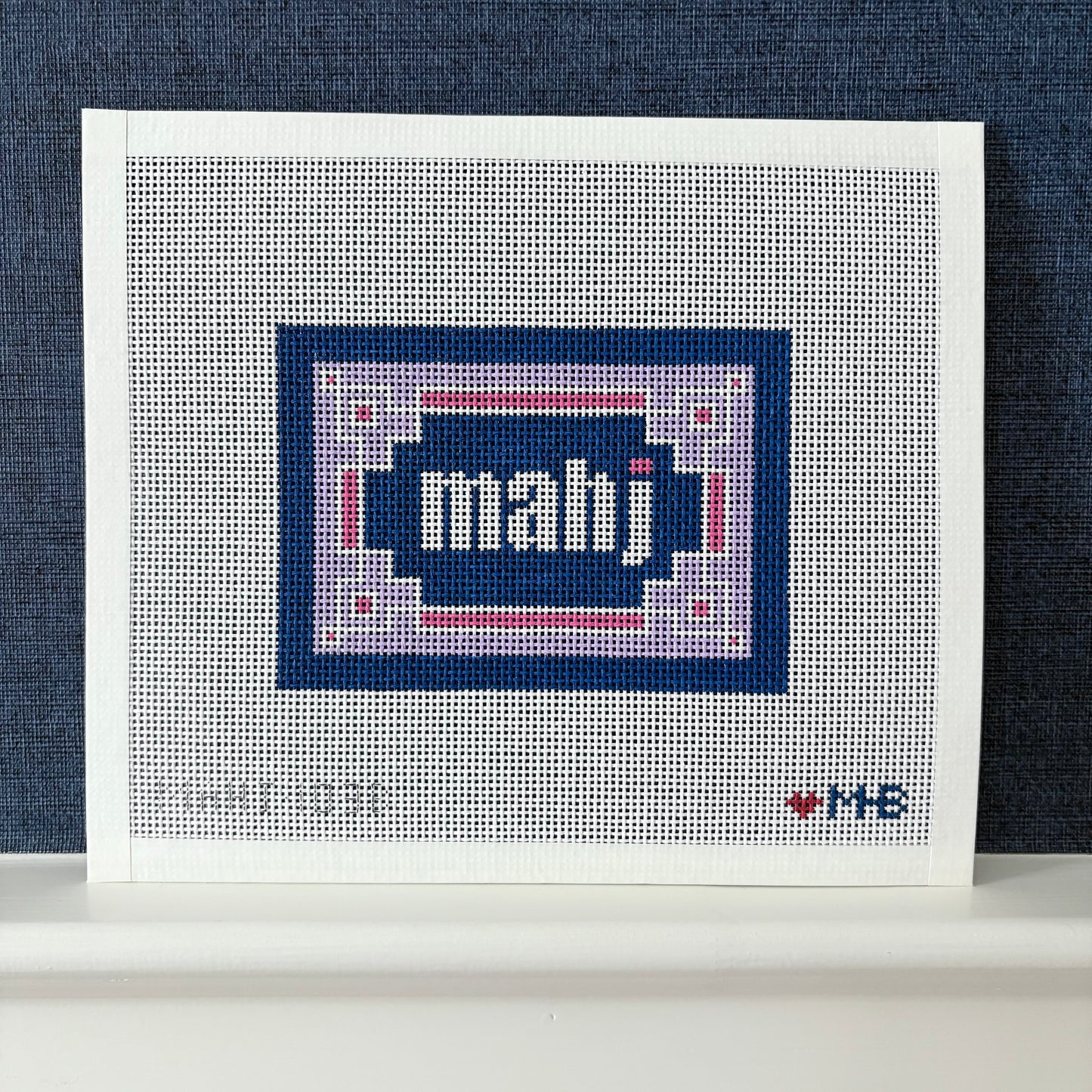 (WS) Key Corner Mahjong Insert (Navy Lilac Pink)