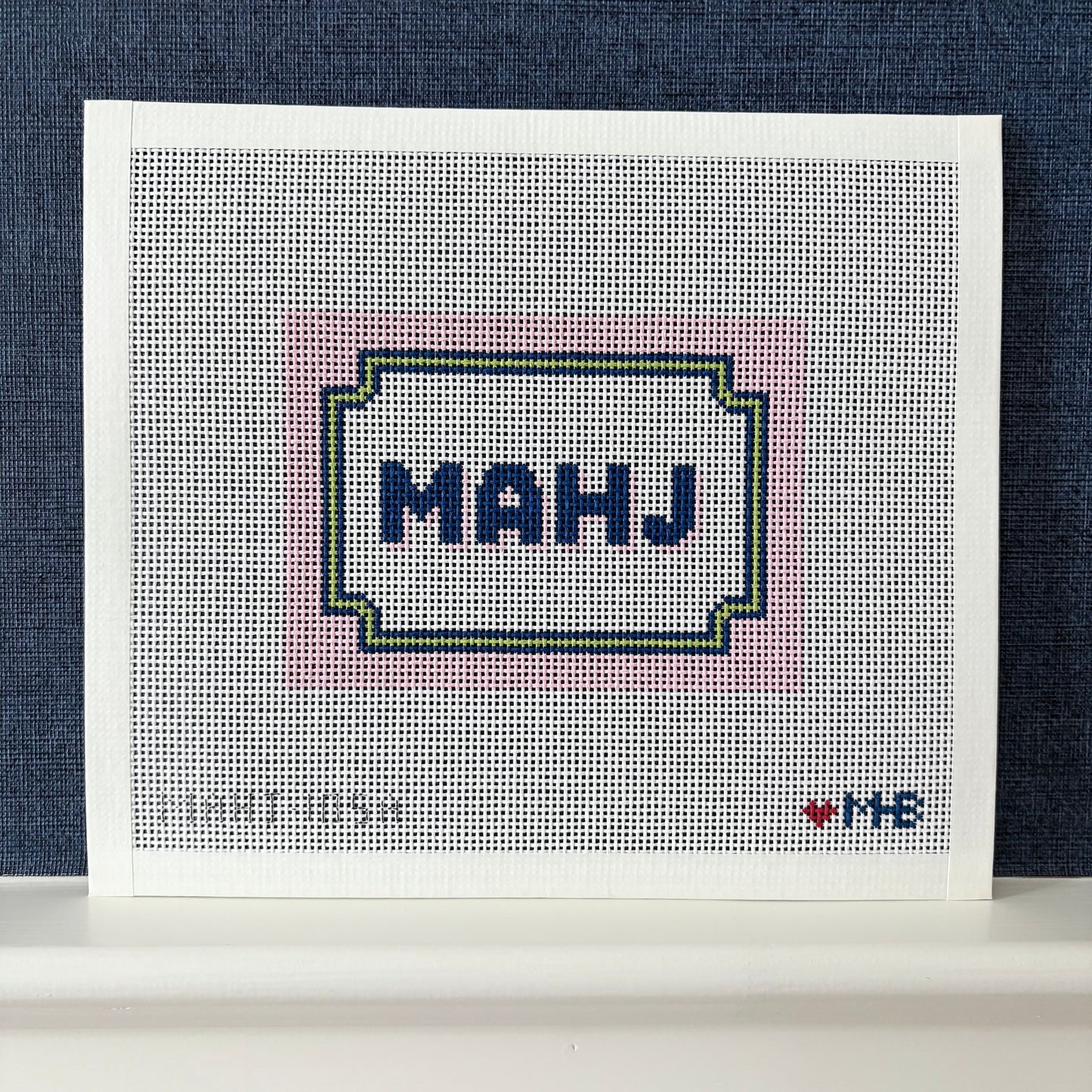 (WS) Bracket Frame Mahjong Insert (Pink Navy Citron)