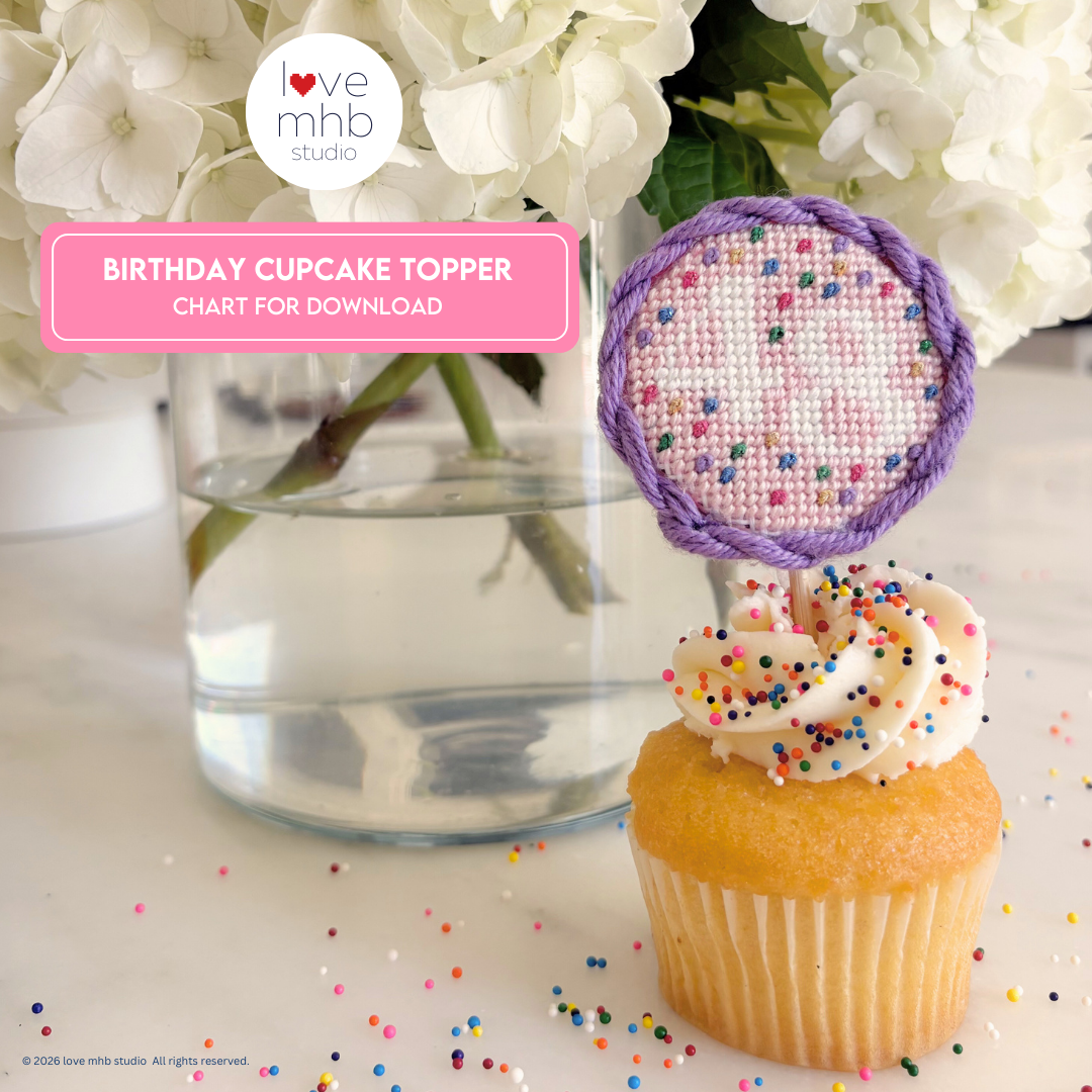 Birthday Cupcake Topper CHARTS – love mhb studio