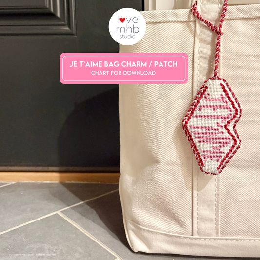 Je T'aime Bag Charm/Patch CHARTS