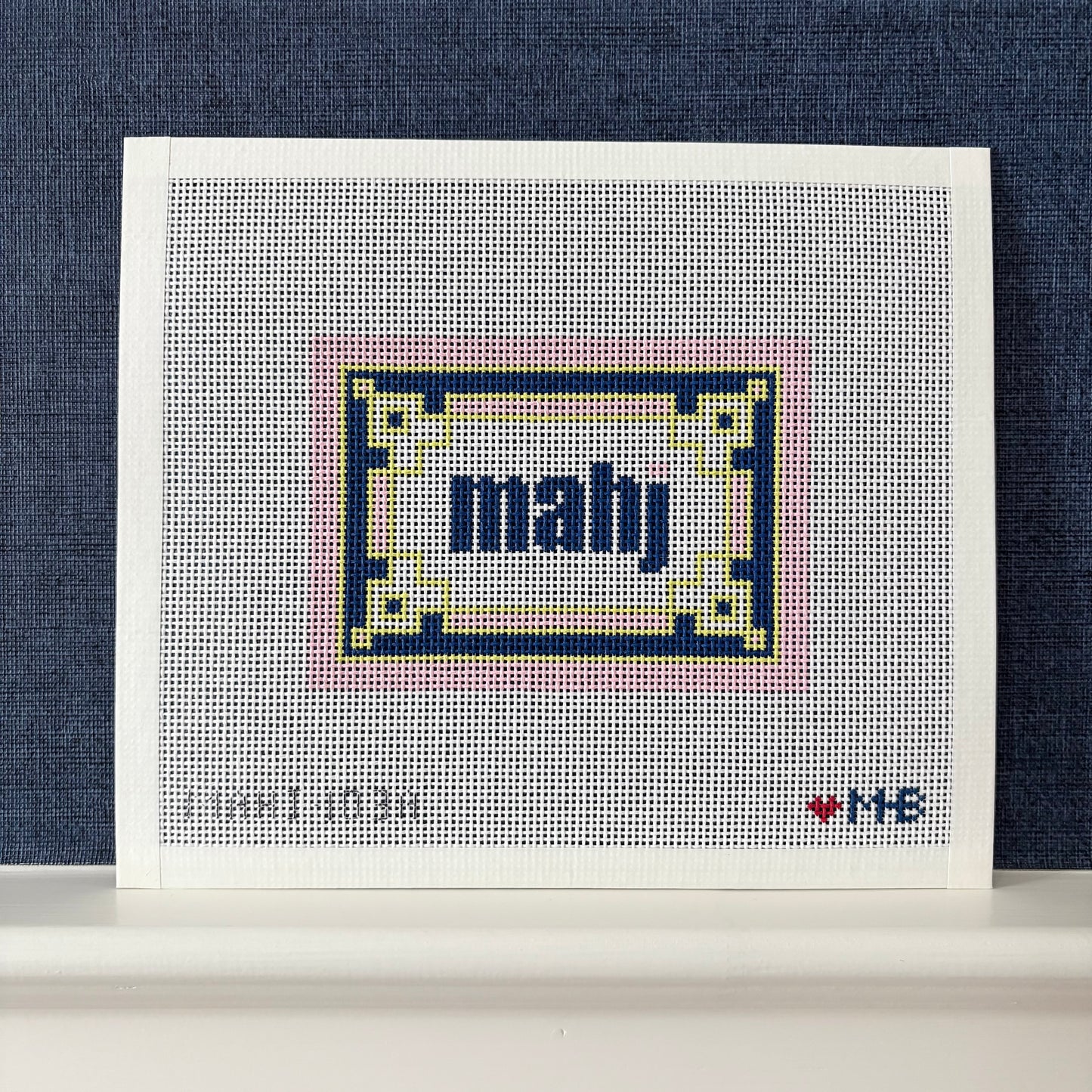 (WS) Key Corner Mahjong Insert (Pink Navy Citron)