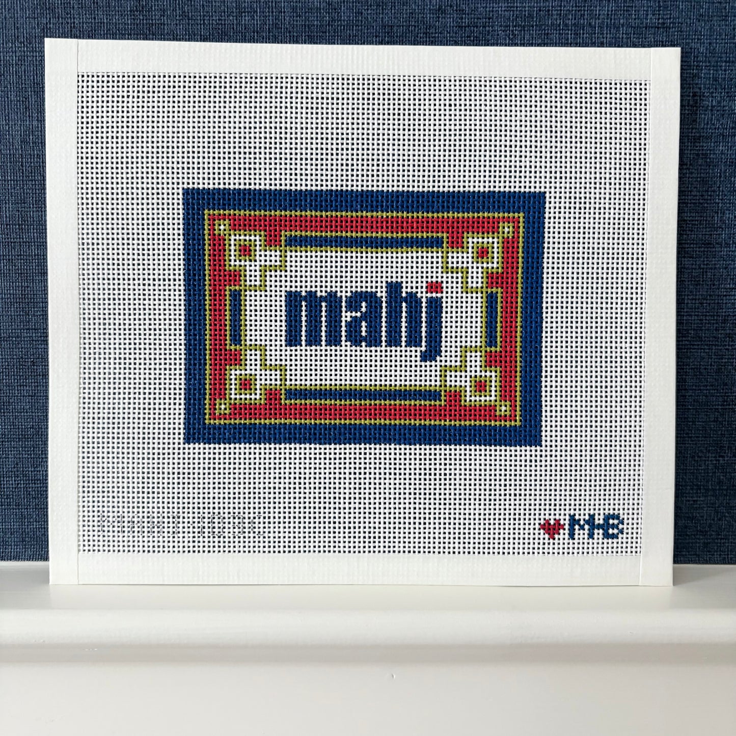 (WS) Key Corner Mahjong Insert (Red Navy Olive)