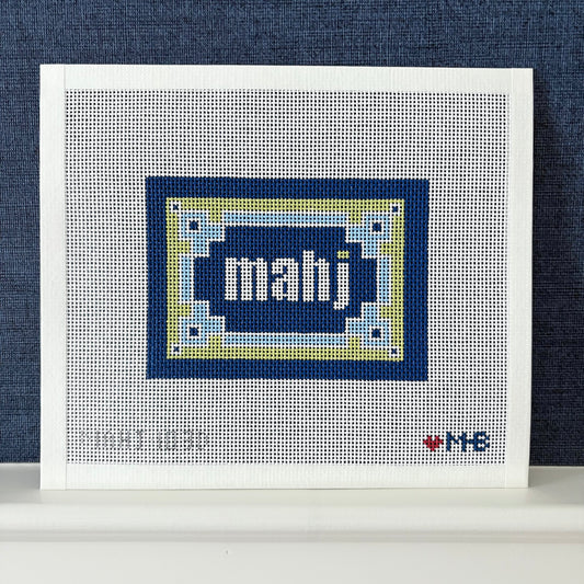 (WS) Key Corner Mahjong Insert (Navy Light Blue Citron)