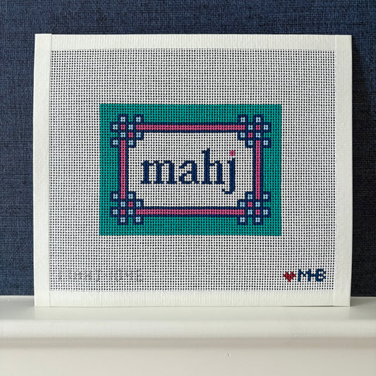 (WS) Floral Corner Mahjong Insert (Teal Pink)