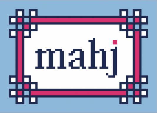 (WS) Floral Corner Mahjong Insert (Light Blue Pink)