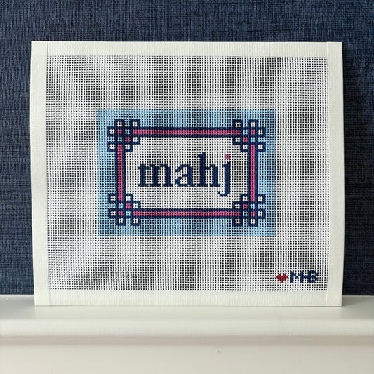 (WS) Floral Corner Mahjong Insert (Light Blue Pink)