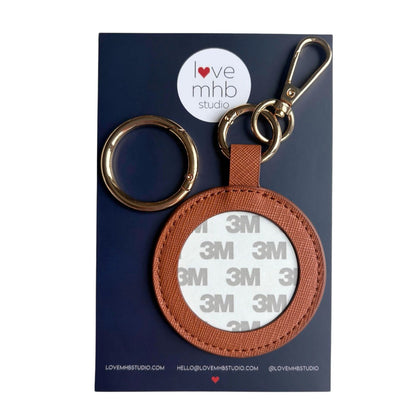 (WS) Self-Finishing Leather Charm (Round)