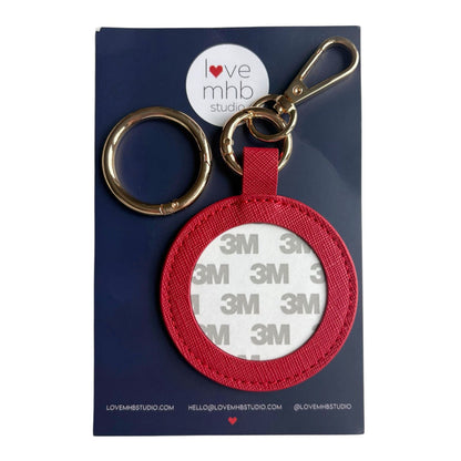 (WS) Self-Finishing Leather Charm (Round)